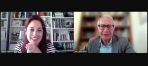 Un momento de la magistral conversación de Mónica Salgueiro con Joan Carles March.