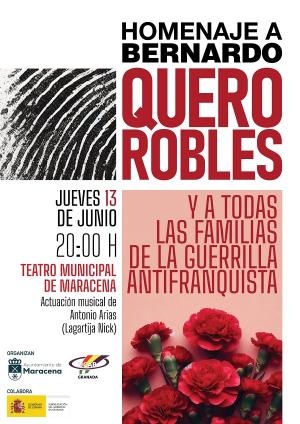 Cartel del homenaje a las familias de la resistencia antifranquista.