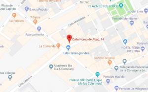 Localización de la calle donde ha ocurrido el incendio, Horno de Abad.