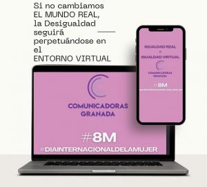 Cartel y lema de Comunicadoras Granada para este 8M. 