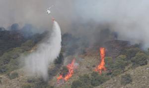 Incendio en Los Guájares-Vélez de Benaudalla, uno de los más graves de este año, con 137 hectáreas quemadas. 