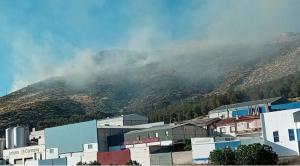 Imagen de la zona del incendio.