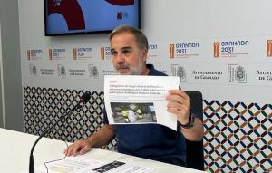 Jacobo Calvo, en rueda de prensa. 