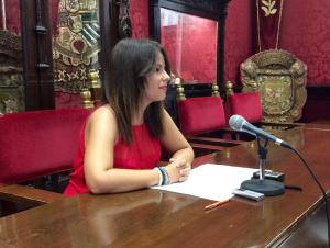Lorena Rodríguez, en rueda de prensa.