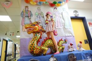 La Tarasca del Virgen de las Nieves con su moderno atuendo.