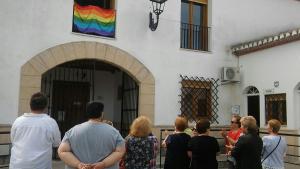 Bandera en el Ayuntamiento de Láchar.