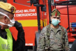 La Legión se ha sumado este domingo a las labores del Ejército en la provincia de Granada para frenar la expansión del coronavirus.