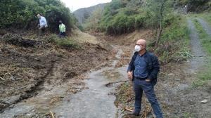 El concejal de Medio Ambiente y Agricultura en su visita a la zona de los trabajos.