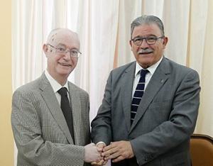 Luis de Angulo (izquierda) con Eduardo Torres en una imagen de archivo.