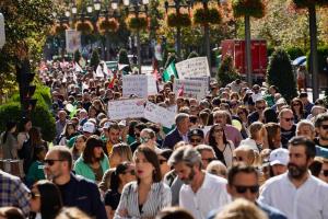 Detalle de la manifestación de este sábado por la escuela pública.