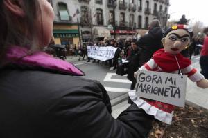 Manifestación de apoyo que se celebró en Granada tras la detención.