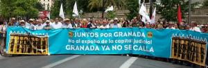 Manifestación celebrada en defensa de la capitalidad judicial.