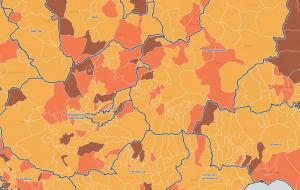 Imagen de la provincia de Granada del mapacovid.es