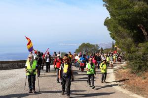 La marcha de La Desbandá a su llegada a Almuñécar.