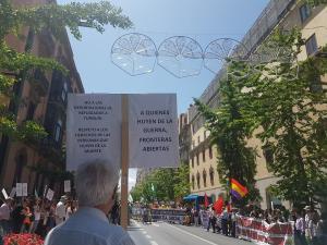 Uno de los manifestantes.