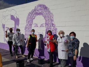 El mural es una de las actividades que se organizaron en Atarfe con motivo del 8M.