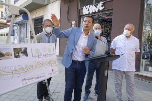 El alcalde, durante la presentación de la segunda fase de las obras. 