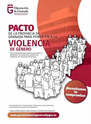 Cartel del Pacto Provincial contra la Violencia de Género.