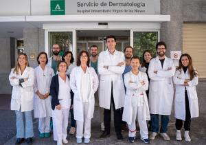 Parte del equipo de Dermatología del hospital. 