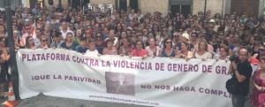 Manifestación de apoyo a Juana Rivas en Maracena.
