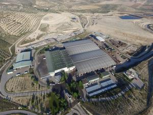 Vista aérea de la planta de reciclaje de Alhendín.