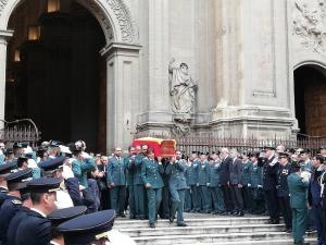 Funeral la Catedral por el último guardia civil caído en acto de servicio en Granada, José Manuel Arcos, en 2018.