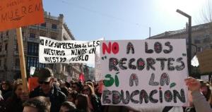 Protesta educativa del pasado enero en Granada. 