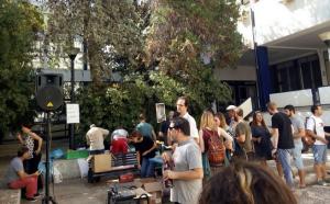 Un momento de la jornada de solidaridad en la Facultad de Ciencias. 