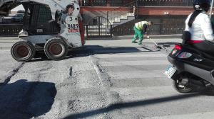 Trabajos en los resaltes de Guadix.