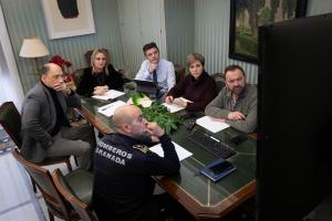 Reunión en el Consistorio para preparar las medidas ante el aviso naranja meteorológico.