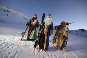 Los Reyes Magos, este miércoles en Sierra Nevada.