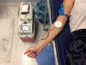 Donación de sangre. 