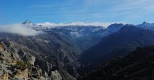 Vista de Sierra Nevada tras las últimas nevadas. 