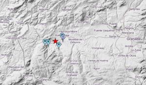 Mapa de intensidades del terremoto localizado en el término de Salar. 