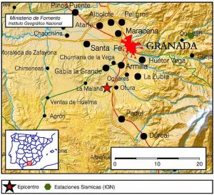 Localización del terremoto. 