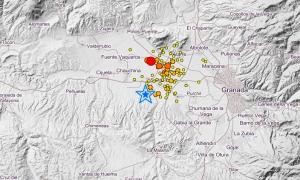 Captura de pantalla con los terremotos de los últimos días.