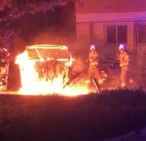 Incendio de contenedores en Torre de los Picos.