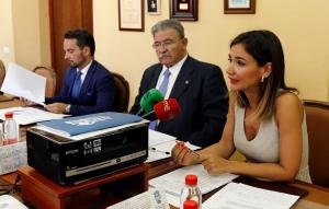 Rueda de prensa en el Colegio de Abogados de Granada.