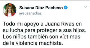 Detalle de la cuenta de twitter de la presidenta andaluza.