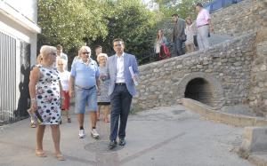 Francisco Cuenca durante su visita al Barranco del Abogado.