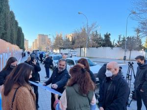 Raquel Ruz y Jacobo Calvo, este martes en la Zona Norte.