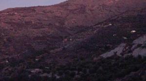 Zona afectada por el incendio en Lanjarón.