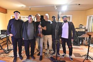 Los músicos, en los Estudios Fernando Romero.