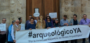 La Plataforma Arqueológico YA en una de sus concentraciones.