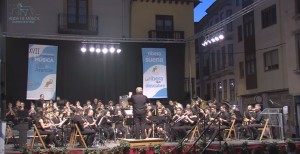 Un momento de la participación de la banda granadina en el certamen de Aranda.