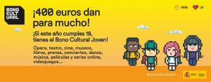Cartel promocional del Bono Cultural Joven. 