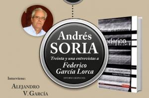 Cartel de la presentación del libro de Andrés Soria. 