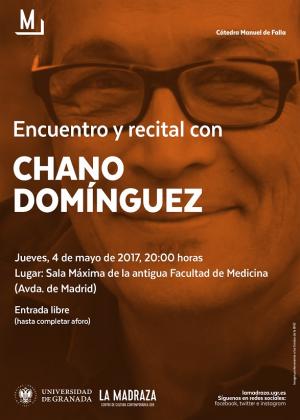 Cartel del recital de Chano Domínguez.