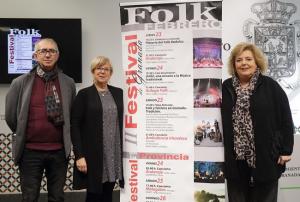 Juan Pérez, María de Leyva y Fáima Gomez, en la presentación del Festival de Música Folk de Granada.