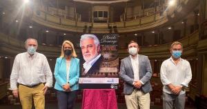 Presentación del concierto de Plácido Domingo. 